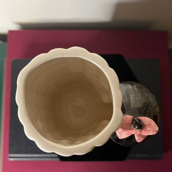 Kokeshi Japan Ceramic Art Pottery Girl with Puppy and Bamboo Stalks Planter - Picture 7 of 8